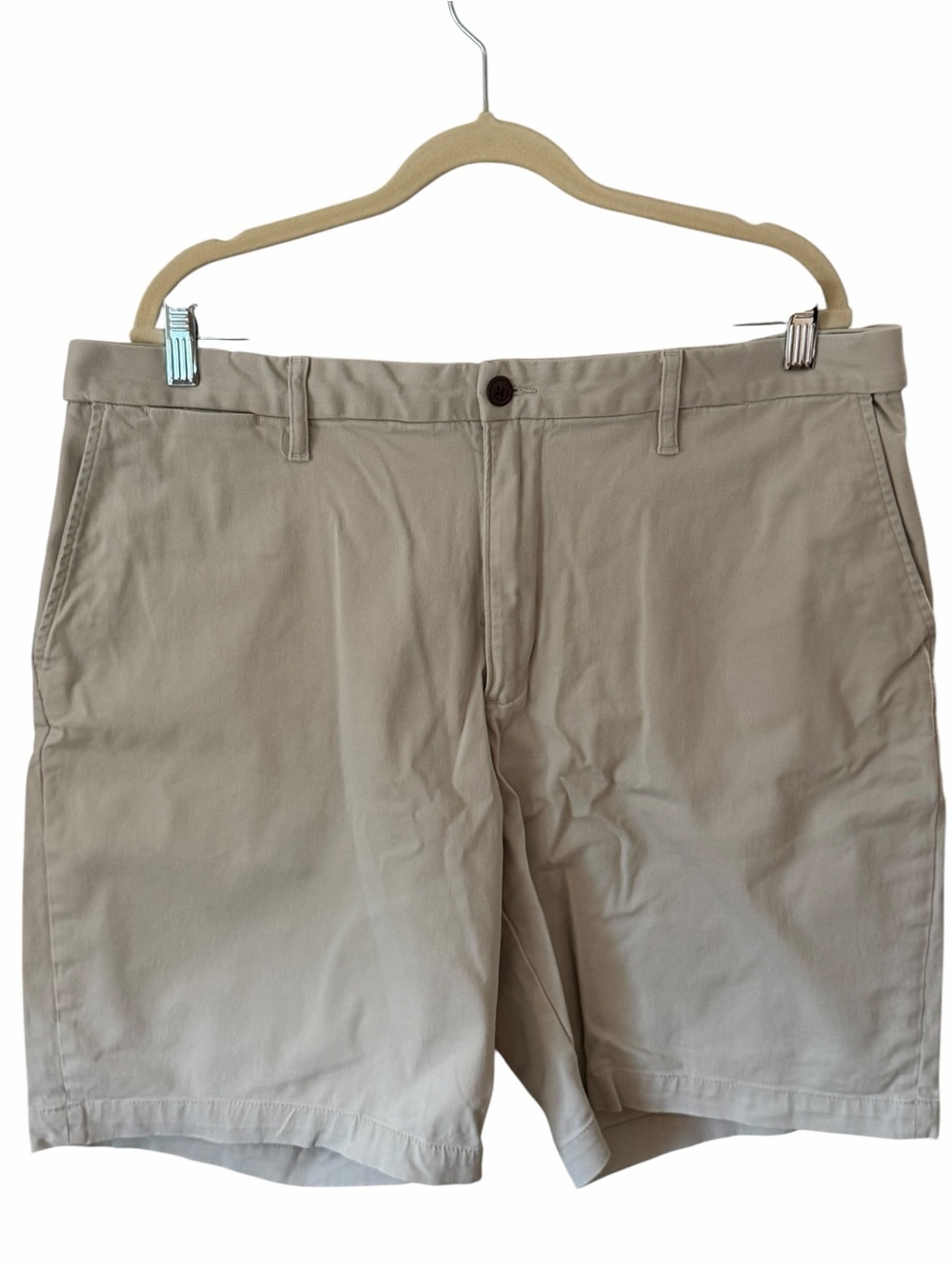 Lands’ End Khaki Chino Shorts Traditional Fit Stretch Cotton Men’s 40